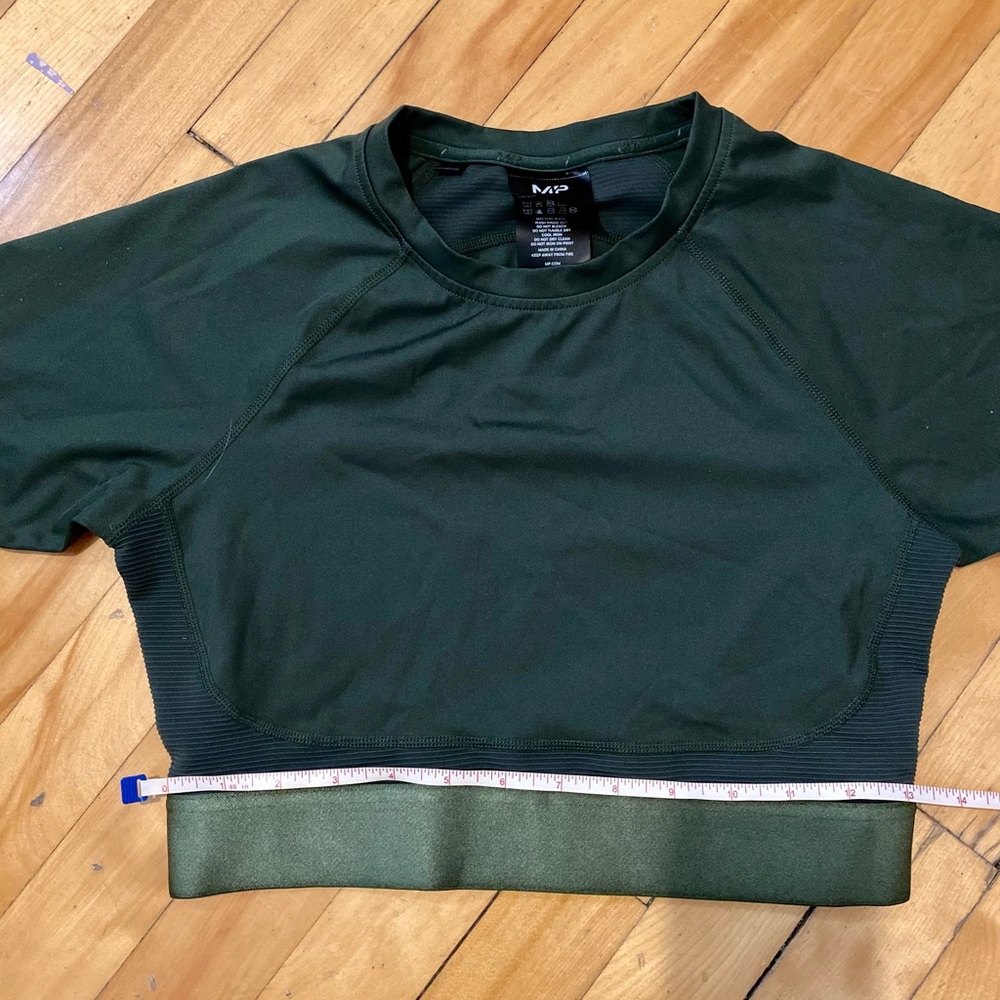 MP Women's Textured Crop Top - green